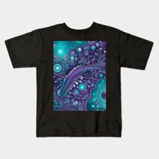 Other Worldly Designs- nebulas, stars, galaxies, planets with feathers Kids T-Shirt